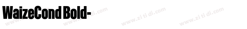 WaizeCond Bold字体转换